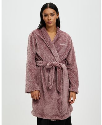 Calvin Klein - Chevron Fluffy Robe - Sleepwear (Capri Rose) Chevron Fluffy Robe