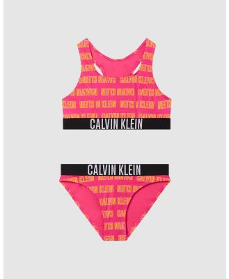Calvin Klein - Girls Bralette Bikini Set - Bikini Set (Ip Blocking Logo Pin) Girls Bralette Bikini Set