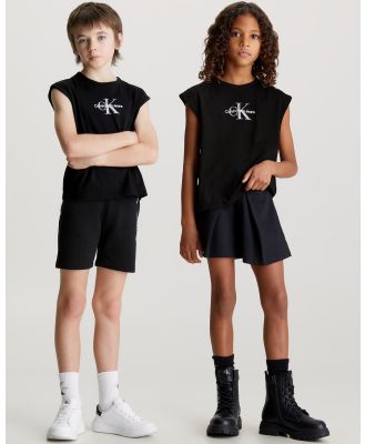 Calvin Klein Jeans - Kids Metallic Logo Tank Top - T-Shirts & Singlets (CK BLACK) Kids Metallic Logo Tank Top