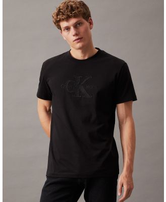 Calvin Klein Jeans - Tonal Monogram T Shirt - T-Shirts & Singlets (CK BLACK) Tonal Monogram T-Shirt