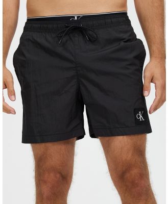Calvin Klein - Medium Double Swim Shorts - Swimwear (Black) Medium Double Swim Shorts