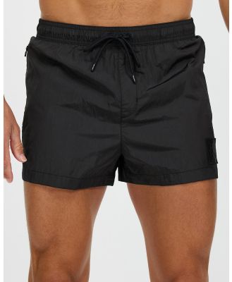 Calvin Klein - Short Drawstring Swim Shorts - Swimwear (PVH Black) Short Drawstring Swim Shorts