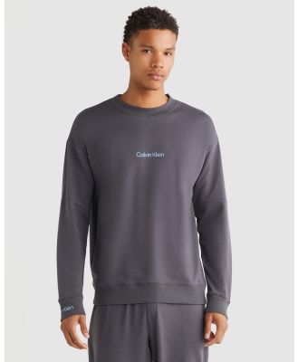 Calvin Klein - Structure Lounge LS Sweatshirt - Sweats (Ashford Gray) Structure Lounge LS Sweatshirt