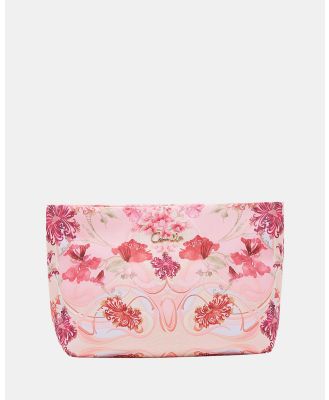 Camilla - Small Makeup Clutch - Clutches (Blossoms And Brushstrokes) Small Makeup Clutch