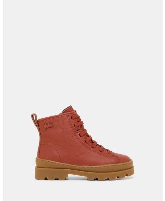 Camper - Brutus Lace Boot Youth - Boots (Medium Red) Brutus Lace Boot Youth