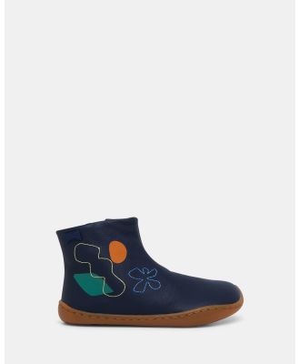 Camper - Twins Abstract Boot Youth - Boots (Dark Navy) Twins Abstract Boot Youth
