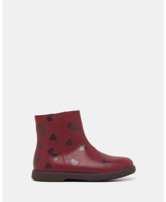 Camper - Twins Little hearts Boot Youth - Boots (Burgundy) Twins Little hearts Boot Youth
