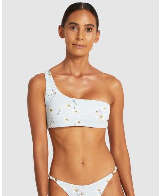 Cantik Swimwear - Holocene One Shoulder Top - Bikini Tops (Floral Textured) Holocene One Shoulder Top