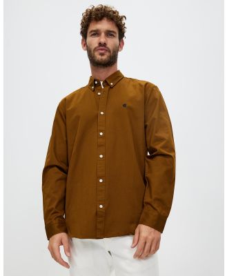 Carhartt - LS Madison Shirt - Shirts & Polos (Deep Brown & Black) LS Madison Shirt