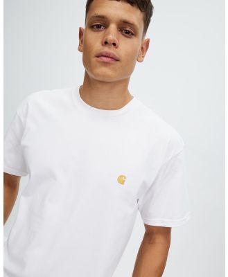Carhartt - SS Chase T Shirt - T-Shirts & Singlets (White & Gold) SS Chase T-Shirt