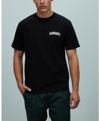 Carhartt - University Script Short Sleeve T Shirt - T-Shirts & Singlets (Black & White) University Script Short Sleeve T-Shirt