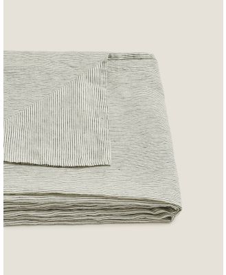 Carlotta + Gee - 100% Linen Tablecloth - Home (Striped) 100% Linen Tablecloth