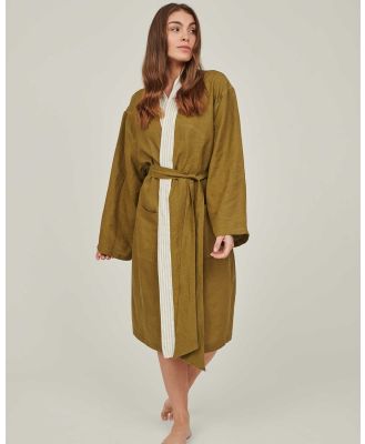 Carlotta + Gee - Linen Robe - Sleepwear (Green) Linen Robe