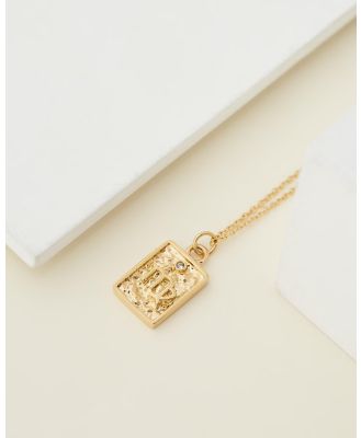Carly Paiker - Virgo Star Sign Zodiac Tag Necklace - Jewellery (Gold) Virgo Star Sign Zodiac Tag Necklace