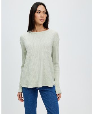 Cartel & Willow - Lola Long Sleeve Top - Jumpers & Cardigans (Mint Knit) Lola Long Sleeve Top