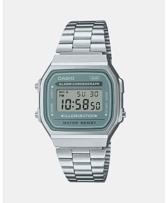 Casio - A168WA 3A - Watches (Silver & Blue) A168WA-3A