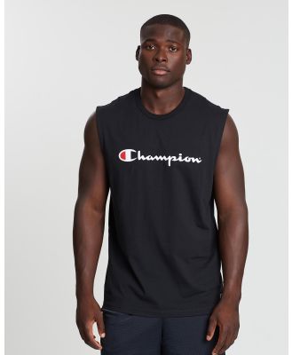 Champion - Champion Script Muscle Tank - Muscle Tops (Black) Champion Script Muscle Tank