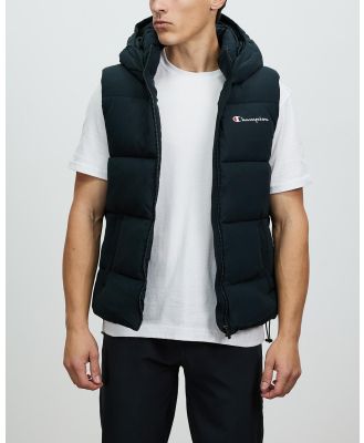 Champion - Rochester Athletic Puffer Vest - Coats & Jackets (Black) Rochester Athletic Puffer Vest