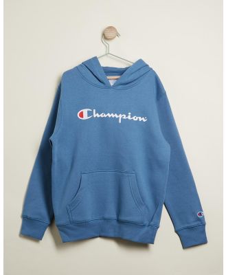 Champion - Script Hoodie   Kids Teens - Hoodies (Antique Blue) Script Hoodie - Kids-Teens