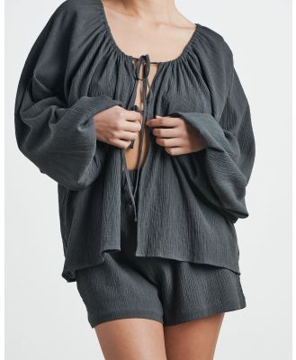 Charlie Holiday - Oakleigh Blouse - Tops (Black) Oakleigh Blouse