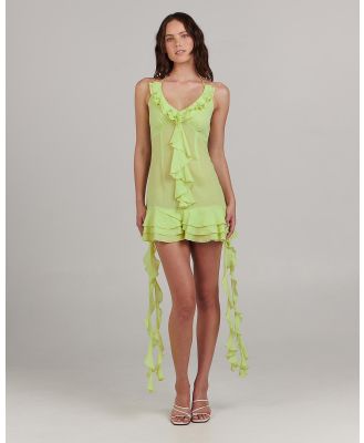 Charlie Holiday - Zephyr Mini Dress - Dresses (Lime) Zephyr Mini Dress
