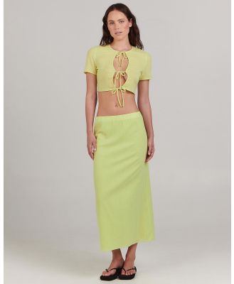 Charlie Holiday - Zephyr Tie Top - Cropped tops (Lime) Zephyr Tie Top