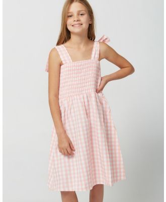 Chasing Sunshine Sydney - Positano Dress - Dresses (Pink and White) Positano Dress