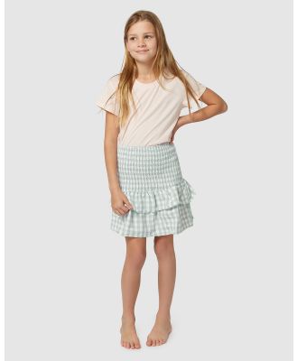Chasing Sunshine Sydney - Positano Skirt - Skirts (Green and White) Positano Skirt