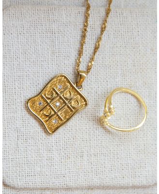 Chuchka - Celene Necklace, Ring and Jewellery Box Set - Jewellery (gold) Celene Necklace, Ring and Jewellery Box Set