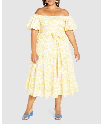 City Chic - Allegra Maxi Dress - Printed Dresses (Yellow) Allegra Maxi Dress