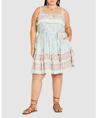 City Chic - Amy Floral Dress - All onesies (Blue) Amy Floral Dress