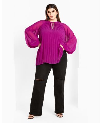 City Chic - Crysta Top - Tops (Purple) Crysta Top