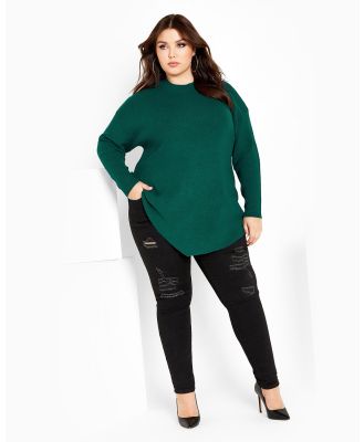 City Chic - Madison Jumper - Jumpers & Cardigans (Green) Madison Jumper