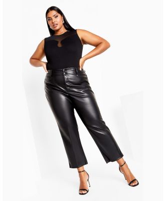 City Chic - Norah Faux Leather Pant - Pants (Black) Norah Faux Leather Pant