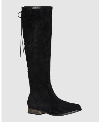 City Chic - Perry Flat Knee Boot - Knee-High Boots (Black) Perry Flat Knee Boot