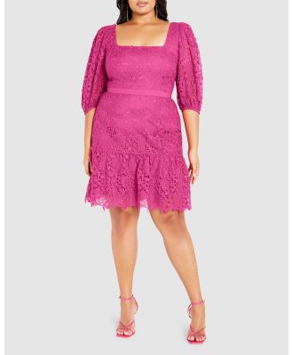 City Chic - Priscilla Lace Dress - All onesies (Pink) Priscilla Lace Dress