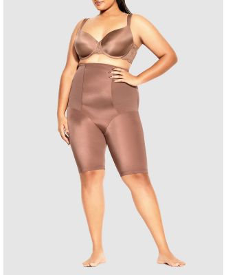 City Chic - Smooth & Chic Thigh Shaper - All onesies (Brown) Smooth & Chic Thigh Shaper