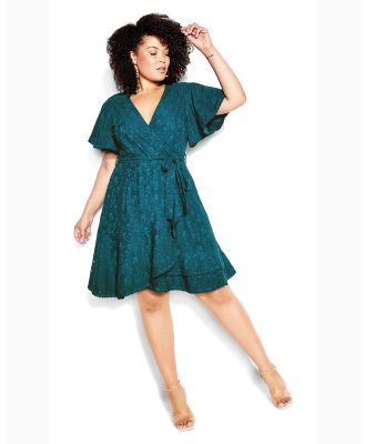 City Chic - Sweet Love Lace Dress - All onesies (Green) Sweet Love Lace Dress