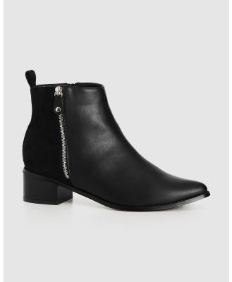 City Chic - WIDE FIT Lucia Ankle Boot - Ankle Boots (Black) WIDE FIT Lucia Ankle Boot