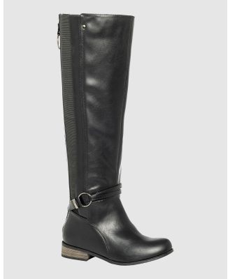 City Chic - WIDE FIT Phoebe Knee High Boot - Boots (Black) WIDE FIT Phoebe Knee High Boot
