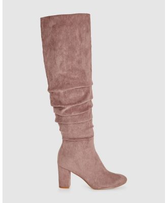 City Chic - WIDE FIT Raquel Knee Boot - Knee-High Boots (Brown) WIDE FIT Raquel Knee Boot