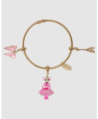 Claris The Chicest Mouse In Paris By Pink Poppy - Claris Charm Bracelet - Novelty Gifts (Gold) Claris Charm Bracelet