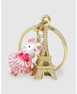 Claris The Chicest Mouse In Paris By Pink Poppy - Claris Fashion Charm Ring - Novelty Gifts (Gold) Claris Fashion Charm Ring