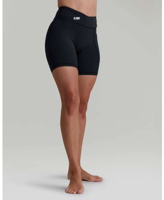 CLIQUE FITNESS - CLQ Flex Mid Biker Black - High-Waisted (Black) CLQ Flex Mid-Biker Black