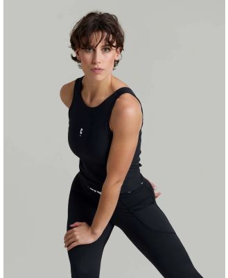 CLIQUE FITNESS - CLQ Power High Neck Tank Black - Sports Tops & Bras (Black) CLQ Power High Neck Tank Black