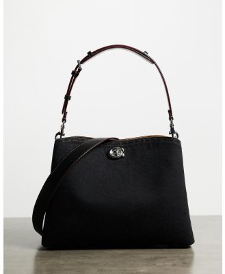 Coach - Denim Willow Shoulder Bag - Handbags (Black) Denim Willow Shoulder Bag