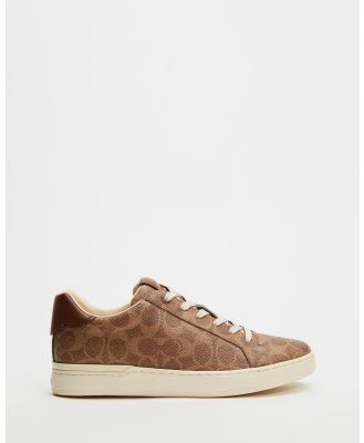 Coach - Lowline Luxe Signature - Sneakers (Tan) Lowline Luxe Signature