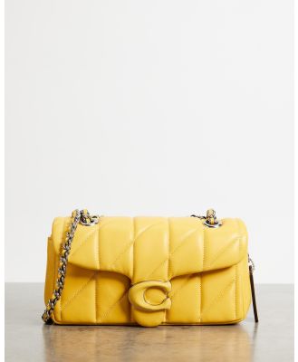Coach - Quilted Leather Covered C Tabby Shoulder Bag 20 With Chain - Handbags (Canary) Quilted Leather Covered C Tabby Shoulder Bag 20 With Chain