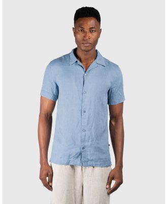 Coast Clothing - Camper Linen Shirt   Blue Shadow - Shirts & Polos (Blue Shadow) Camper Linen Shirt - Blue Shadow