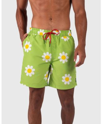 Coast Clothing - Classic Swim shorts   Daisy - Swimwear (Green) Classic Swim shorts - Daisy